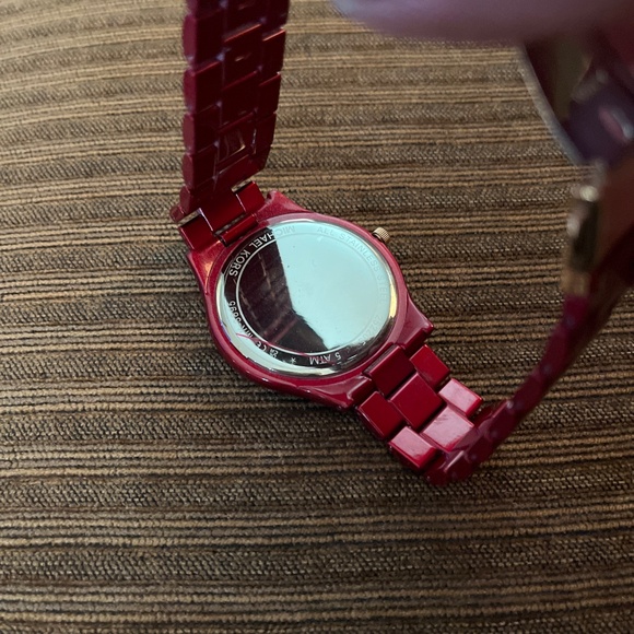 Women’s Michael Kors red metallic watch - Picture 2 of 3